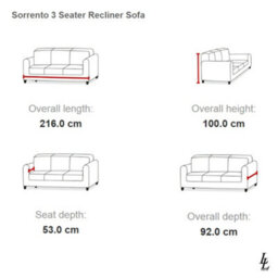 SquareBoxx Roma Contrast Jumbo Cord Recliner 3 Seater, Armchair Inspired Home Theatre And Living Room Sofa - thumbnail 4