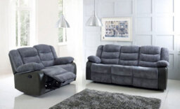 SquareBoxx Roma Contrast Jumbo Cord Recliner 3 Seater, Armchair Inspired Home Theatre And Living Room Sofa - thumbnail 3
