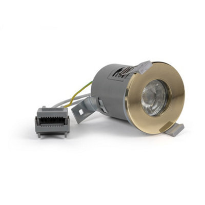 Polished Brass Gu10 Fire Rated Downlight - Ip65 - Se Home - image 1