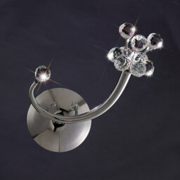 Luminosa Lighting Luminosa Octavia Wall Lamp Switched G4 Left Facing Polished Chrome/crystal, Not Led/cfl Compatible - thumbnail 2