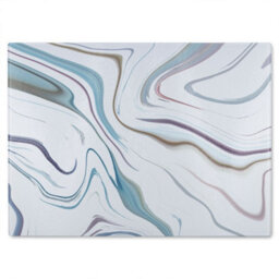 Benjamin Tate Design Blue Rippled Marble Glass Chopping Boarddesigner Style - thumbnail 2