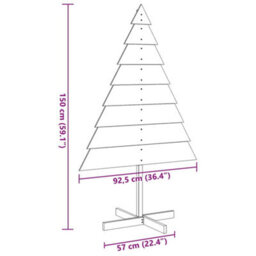 Berkfield Versatile Wooden Christmas Tree For Decoration 150 Cm Solid Wood - thumbnail 8