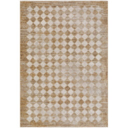 Livabliss Galey Alix Myrtle Avenue-Geometric Brown Cream Taupe Diamond Pattern Fringe Living Dining Bedroom Rug 140 X 200 Cm Easy Care - thumbnail 1