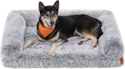 Songmics Fluffyhug Dog Lounger, Extra-Large Sofa For Big And Medium Dogs, Foam Mattress With Detachable Washable Cover, Grey Ombré - thumbnail 7