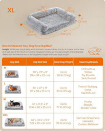 Songmics Fluffyhug Dog Lounger, Extra-Large Sofa For Big And Medium Dogs, Foam Mattress With Detachable Washable Cover, Grey Ombré - thumbnail 2
