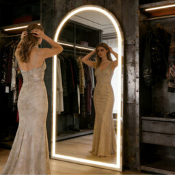 Cassilando White Arched Led Full Length Mirror/standing Wall Mirror180X80Cm/70.86X31.49In 3 Colour Modes Dimmable Floor Standing - thumbnail 7