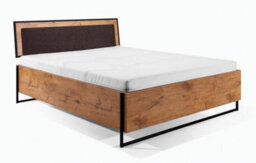 Arte Loft Ottoman Bed With Slats - Eu Double In Oak Lancelot & Black - W150Cm X D216Cm X H100Cm, Stylish And Functional - thumbnail 2