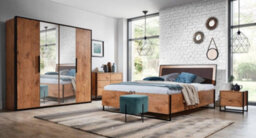 Arte Loft Ottoman Bed With Slats - Eu Double In Oak Lancelot & Black - W150Cm X D216Cm X H100Cm, Stylish And Functional - thumbnail 3