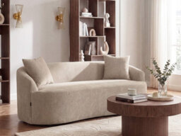 Beliani Modern Sofa Amal Fabric Beige - thumbnail 2