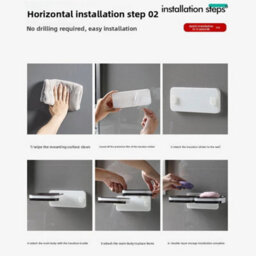 Wall Mount Self Draining Soap Dish No Drilling Bar Soap Holder For Shower New  Double Layer - thumbnail 3