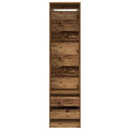 Walplus Wardrobe Old Wood 50X50X200 Cm Engineered Wood - thumbnail 4