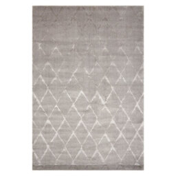 Grey Luxurious Modern Geometrical Easy To Clean Viscose Chequered Wool Rug For Living Room, Bedroom - 236Cm X 297Cm - thumbnail 7