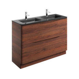 Plum&clay Eden Redwood Floorstanding Vanity Unit With Grey Glass Basin (W)1200mm - thumbnail 4