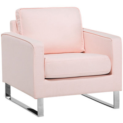 Beliani Armchair Vind Fabric Pink - image 1