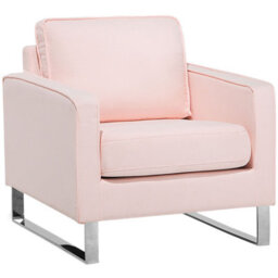 Beliani  Armchair Vind Fabric Pink - thumbnail 1