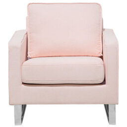 Beliani  Armchair Vind Fabric Pink - thumbnail 4