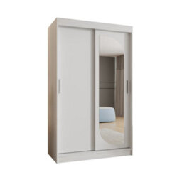 Arte Pristine White Lucy Sliding Door Wardrobe 1200mm X 2000mm X 620mm - A Sophisticated Storage Masterpiece - thumbnail 1