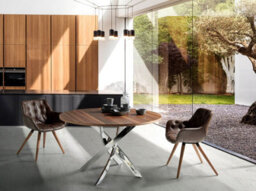 Angel Cerda Stylish Chocolate Brown Leatherette Dining Chair - thumbnail 3