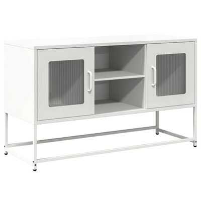 Berkfield Industrial Tv Cabinet White 100.5X39X60.5 Cm Steel - image 1