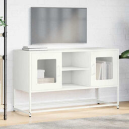 Berkfield Industrial Tv Cabinet White 100.5X39X60.5 Cm Steel - thumbnail 4