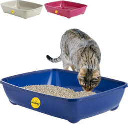 Cat Centre.Direct Cat Centre Xl Jumbo 56Cm Open Litter Tray With Rounded Corners In Dark Grey - thumbnail 7