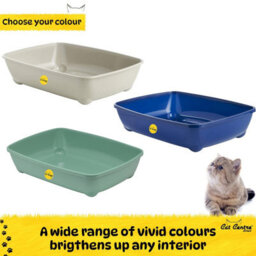 Cat Centre.Direct Cat Centre Xl Jumbo 56Cm Open Litter Tray With Rounded Corners In Dark Grey - thumbnail 3