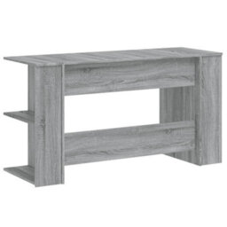 Berkfield Desk Grey Sonoma 140X50X75 Cm Engineered Wood - thumbnail 6