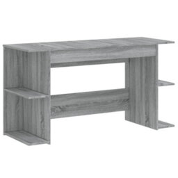 Berkfield Desk Grey Sonoma 140X50X75 Cm Engineered Wood - thumbnail 2