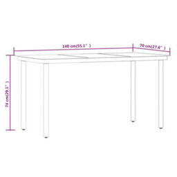 Berkfield 5 Piece Outdoor Dining Set Brown And Black - thumbnail 9