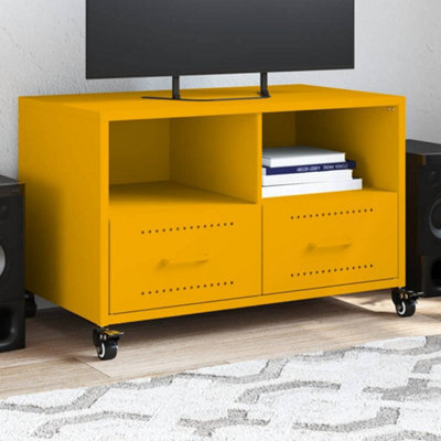 Berkfield Tv Cabinet Mustard Yellow 68X39X43.5 Cm Steel - image 1