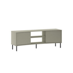 Fwstyle 2 Door Ash Green Curved Tv Unit Stand - thumbnail 4