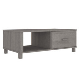 Walplus Coffee Table Hamar Light Grey 100X55X35 Cm Solid Wood Pine - thumbnail 2
