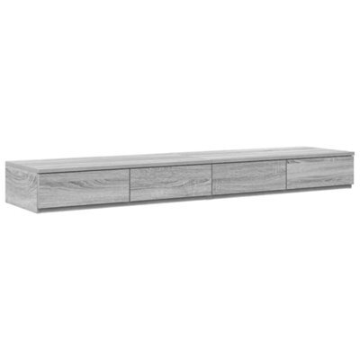 Berkfield Modern Bed Drawers - Grey Sonoma, 150 X 36.5 X 16.5 Cm, Made Of Engineered Wood - image 1