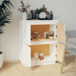 Vidaxl Sideboard White 60X34X75 Cm Solid Wood Pine - thumbnail 3