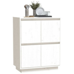 Vidaxl Sideboard White 60X34X75 Cm Solid Wood Pine - thumbnail 4