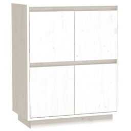 Vidaxl Sideboard White 60X34X75 Cm Solid Wood Pine - thumbnail 2