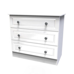 Kendal 3 Drawer Chest In White Ash (Ready Assembled) - thumbnail 3
