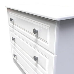Kendal 3 Drawer Chest In White Ash (Ready Assembled) - thumbnail 4