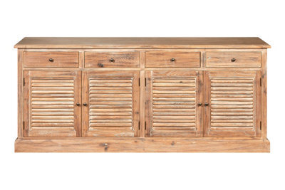 Orsina Mid Century 4 Drawers Whitewash Sideboard, Stylish Burnt Finish Sideboard, Perfectly Sized Sideboard - image 1