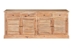 Orsina Mid Century 4 Drawers Whitewash Sideboard, Stylish Burnt Finish Sideboard, Perfectly Sized Sideboard - thumbnail 1