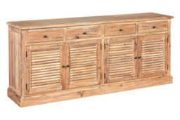Orsina Mid Century 4 Drawers Whitewash Sideboard, Stylish Burnt Finish Sideboard, Perfectly Sized Sideboard - thumbnail 3