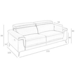 Angel Cerda Stylish 3-Seater Chocolate Brown Leather Relax Sofa For Ultimate Comfort - thumbnail 7