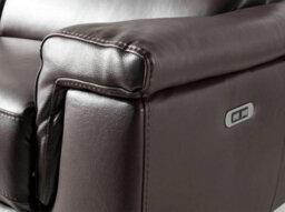 Angel Cerda Stylish 3-Seater Chocolate Brown Leather Relax Sofa For Ultimate Comfort - thumbnail 4