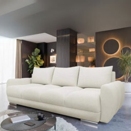 Three Seater Sofa Bed With Storage Logo 3 Cream - thumbnail 2