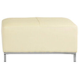 Beliani Corner Sofa 5 Seater Oslo Leather Light Beige With Ottoman Right Hand - thumbnail 7