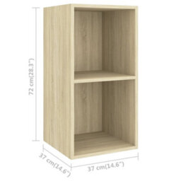 Berkfield 4 Piece Tv Cabinet Set Sonoma Oak Engineered Wood - thumbnail 7