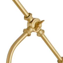 Furniturebox Uk Claudia Brass Standing Floor Lamp - thumbnail 7