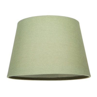 Happy Homewares Classic 10 Inch Olive Green Linen Fabric Drum Table/pendant Lamp Shade 60W Max - image 1