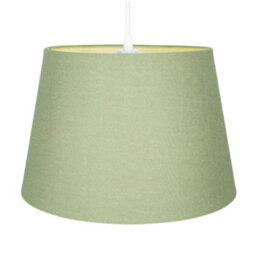 Happy Homewares Classic 10 Inch Olive Green Linen Fabric Drum Table/pendant Lamp Shade 60W Max - thumbnail 2