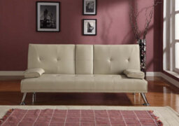 Comfy Living Verona Sofa Bed In Cream - thumbnail 2